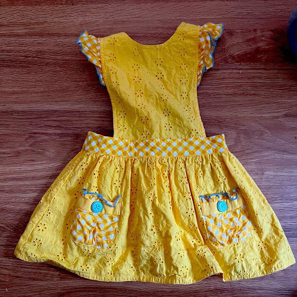 Matilda Jane yellow Pinafore dress sz 2
